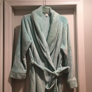 Fuzzy blue robe